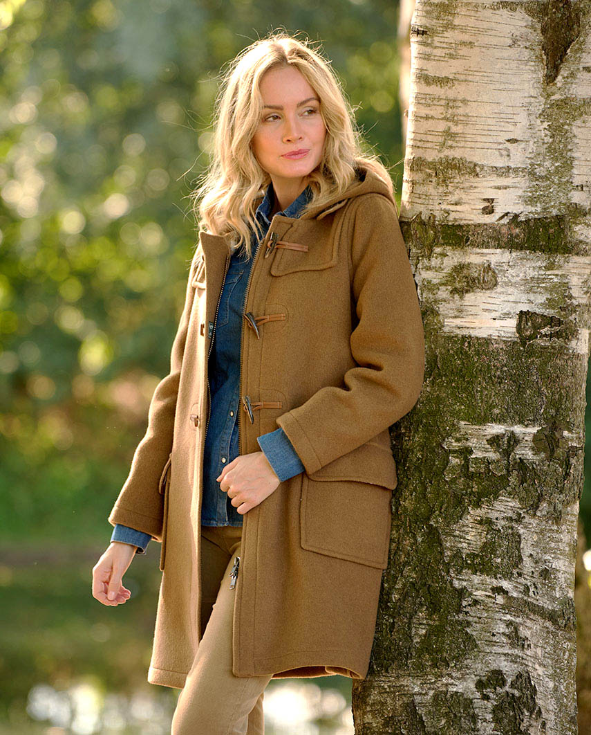 Duffle coat for women ''Ladies Duffle'' in camel