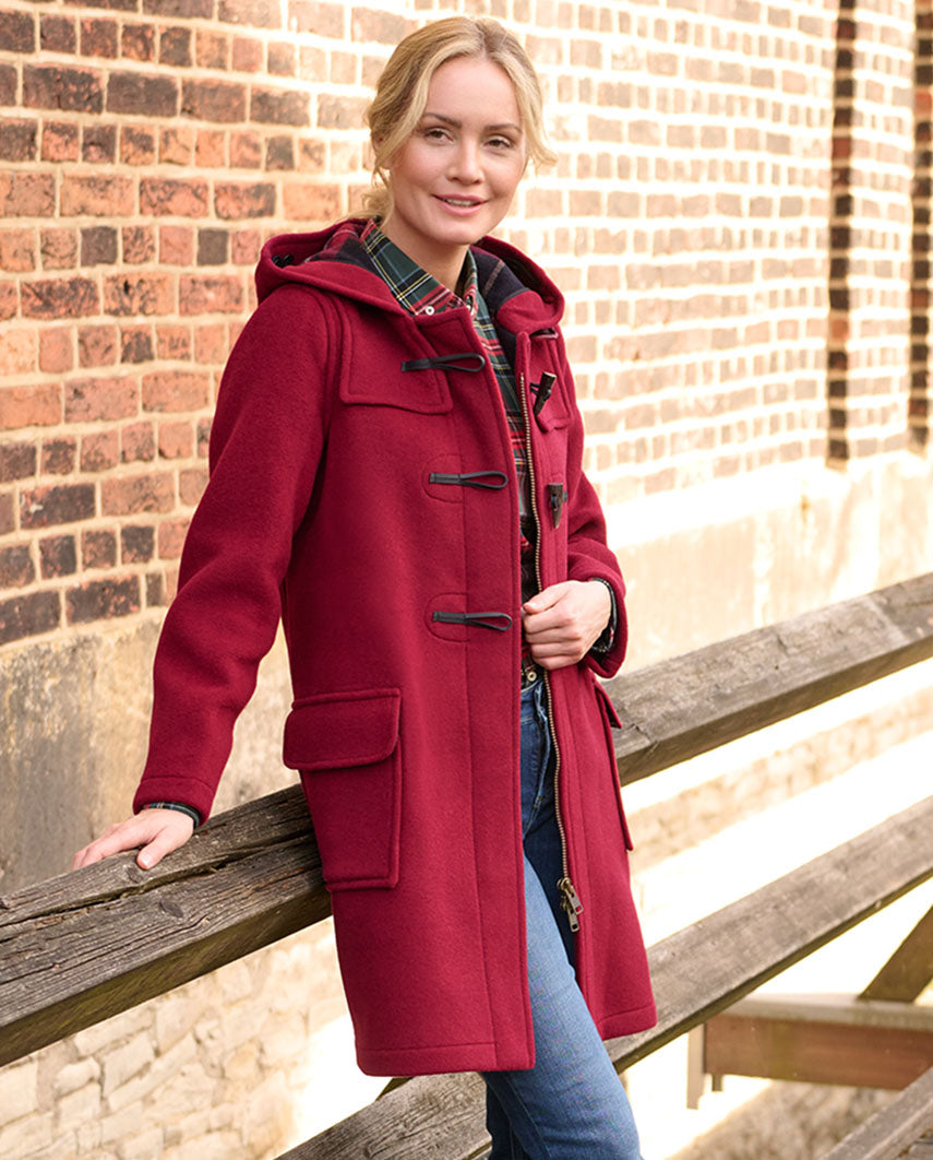 Dufflecoat für Damen ''Ladies Duffle'' in merlot