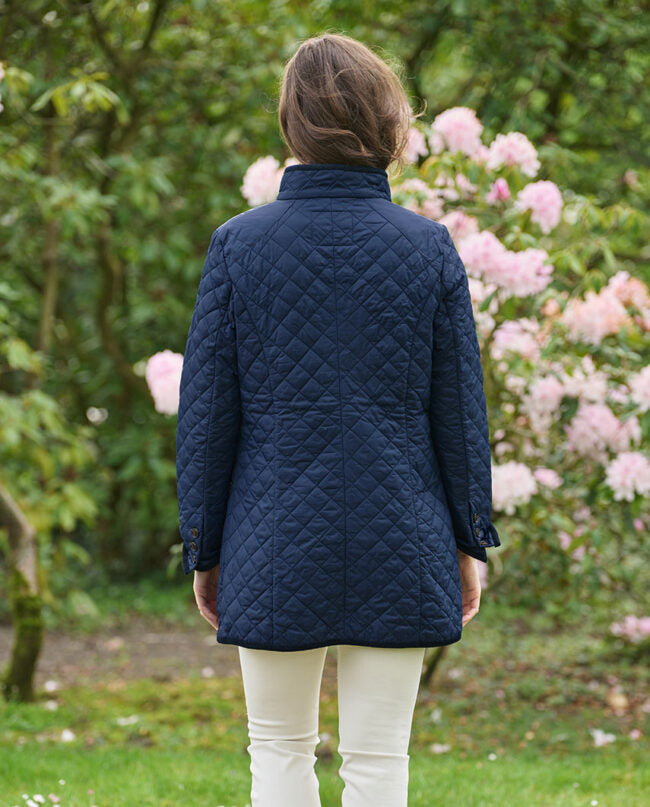 light quilted coat ''Grace'' in navy