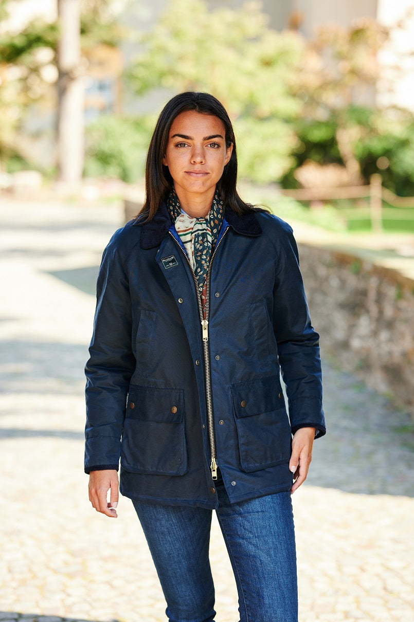 Authentische Damen Wachsjacke ''Queensberg'' in navy