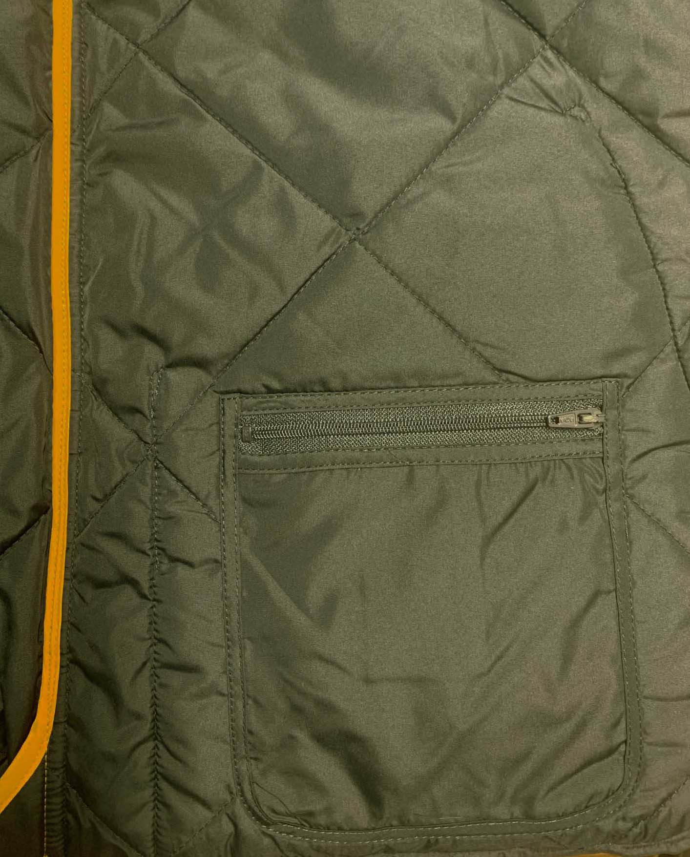 lightweight quilted coat ''Perth'' with hood in olive