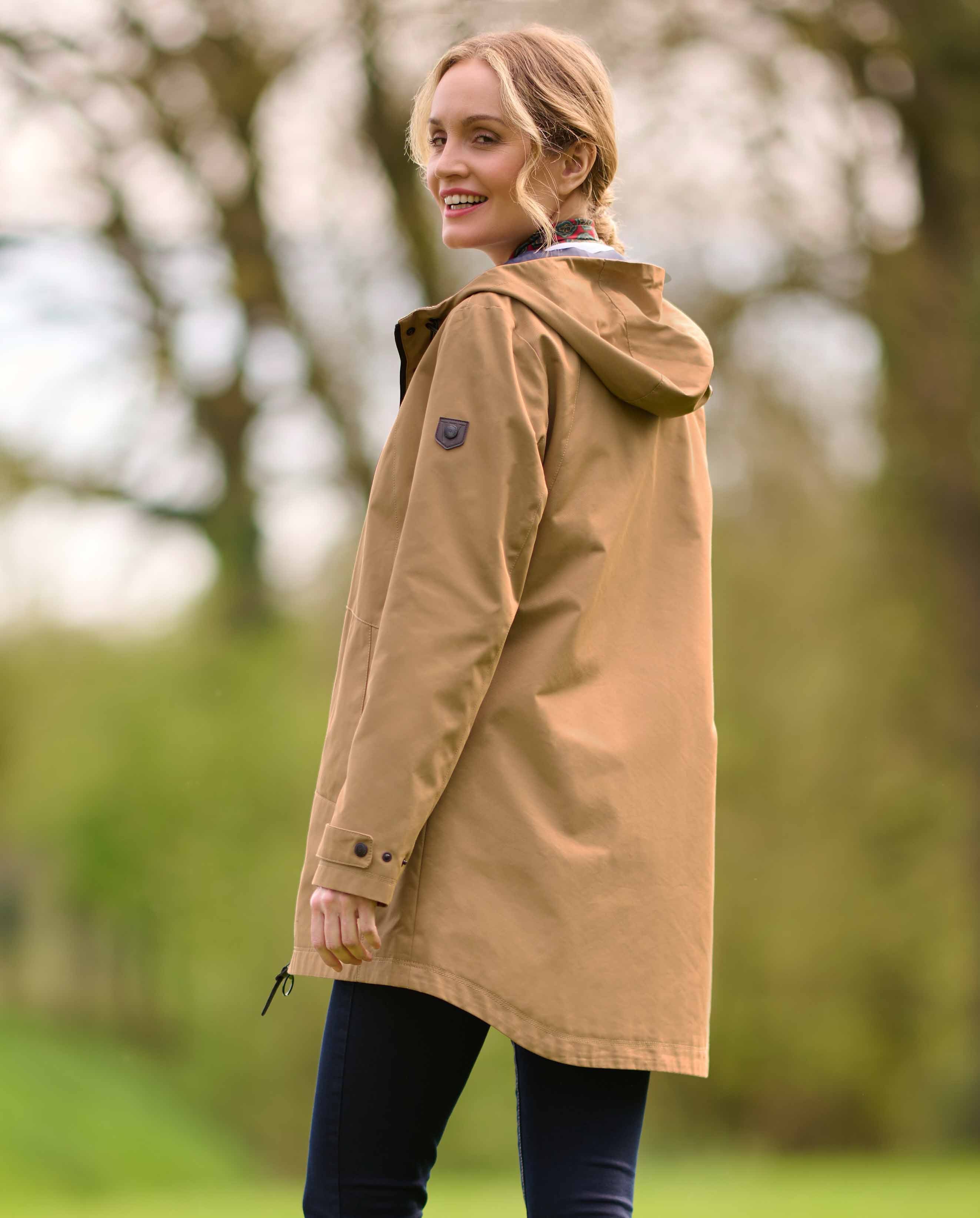 lightweight ladies functional parka ''Lilrock'' in dark sand