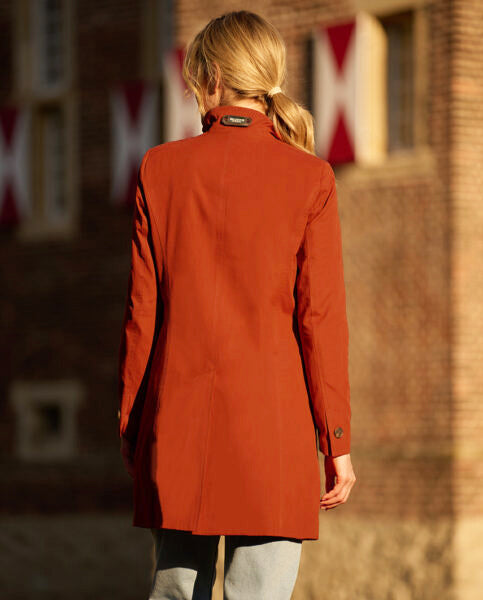 Women's short coat ''Victoria'' in burnt orange