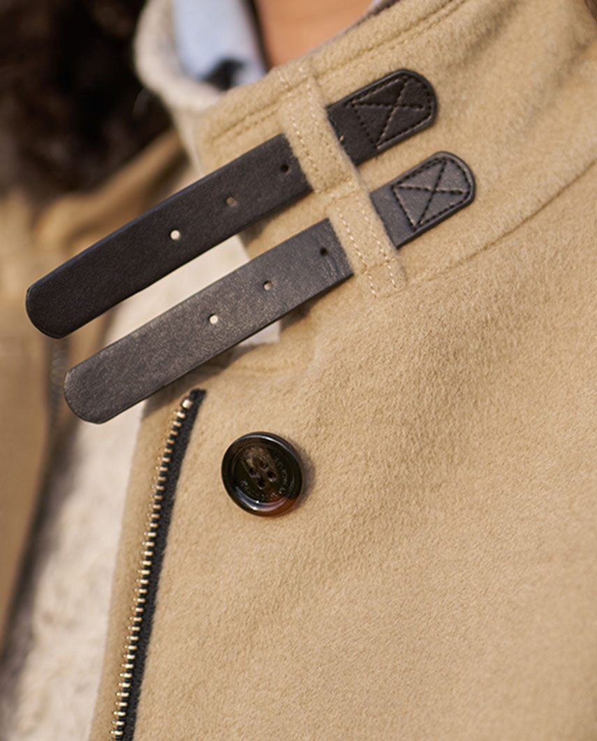 Damenmantel ''Paula'' aus Woll-Kaschmir-Qualität in desert camel