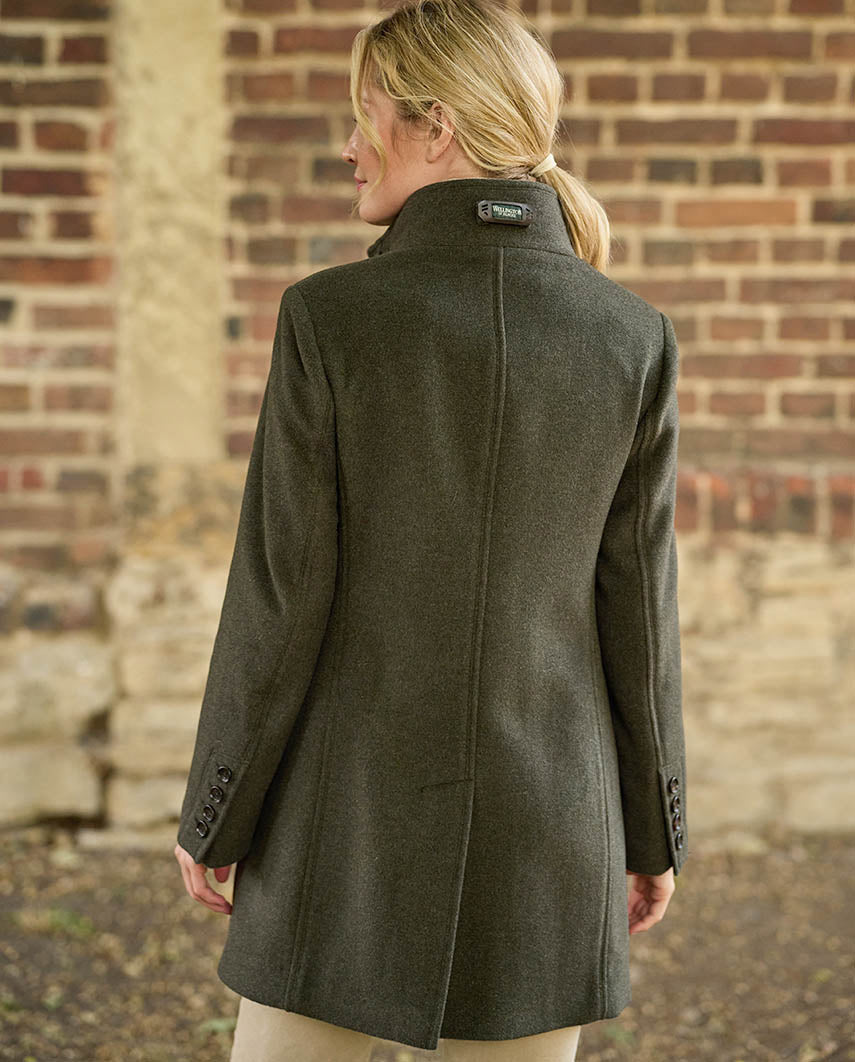 Coat ''Paula'' made of wool-cashmere quality in forrest