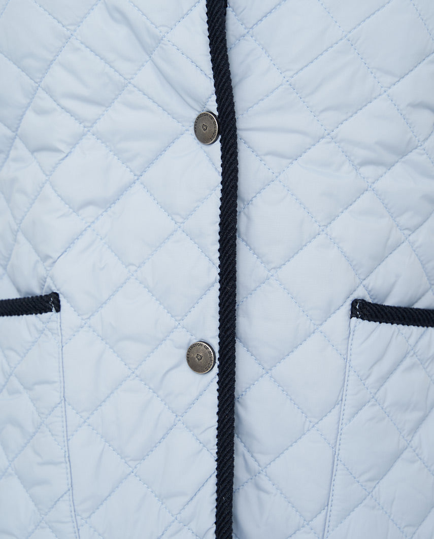 Leichte Damen Steppjacke ''Joules'' mit Rundhals in light blue