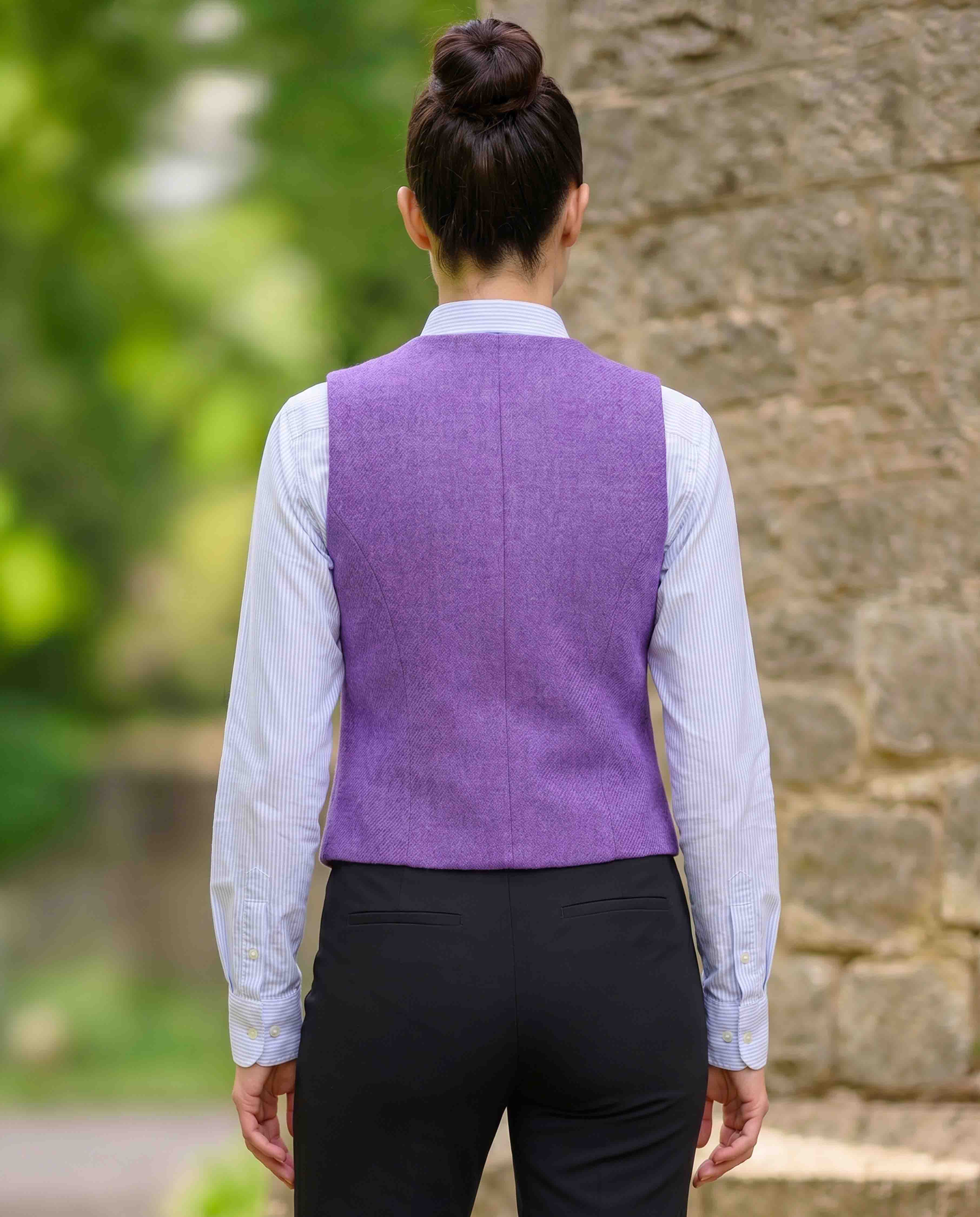 Harris Tweed Weste ''Lea'' in Lavendel