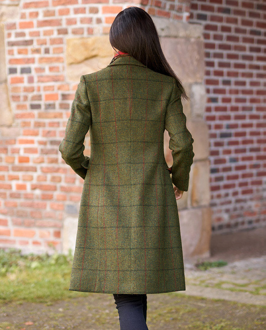 Harris Tweed Damenmantel ''Emilia'' in green overcheck