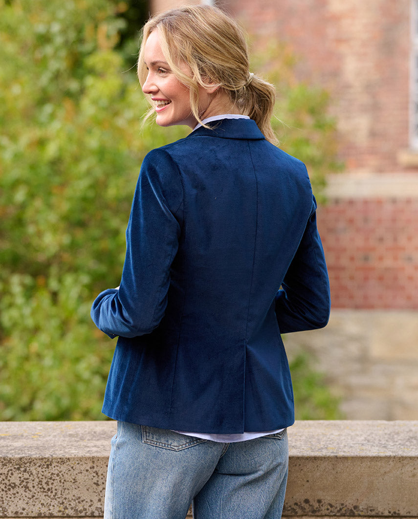 Women's velvet blazer ''Ami'' in navy