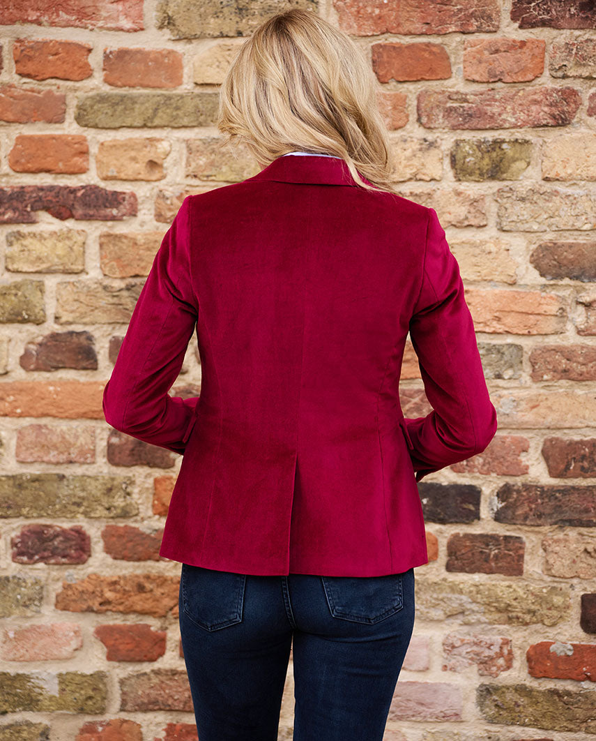 Women's velvet blazer ''Ami'' in red