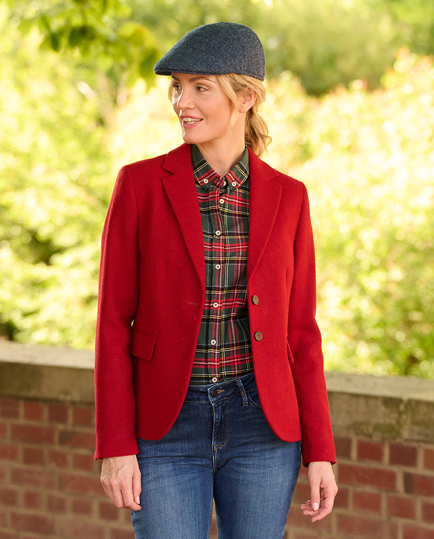 Harris Tweed Blazer ”Ami” in red Twill