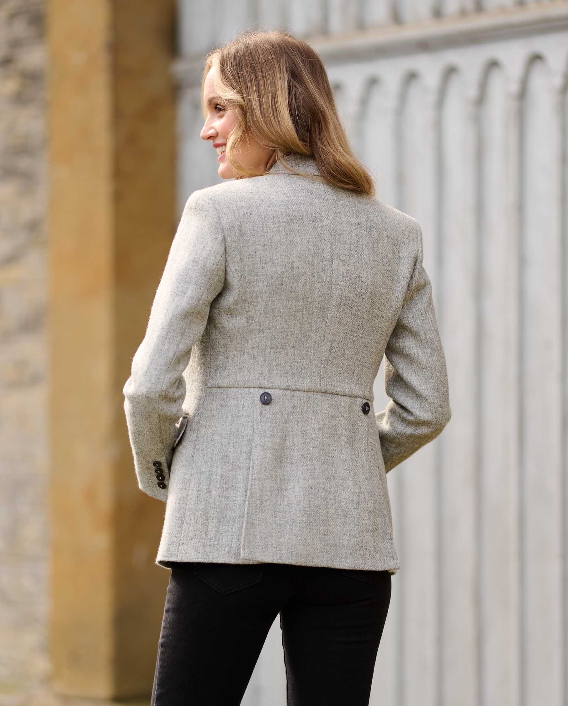 Harris Tweed Blazer ''Carola'' in light gray