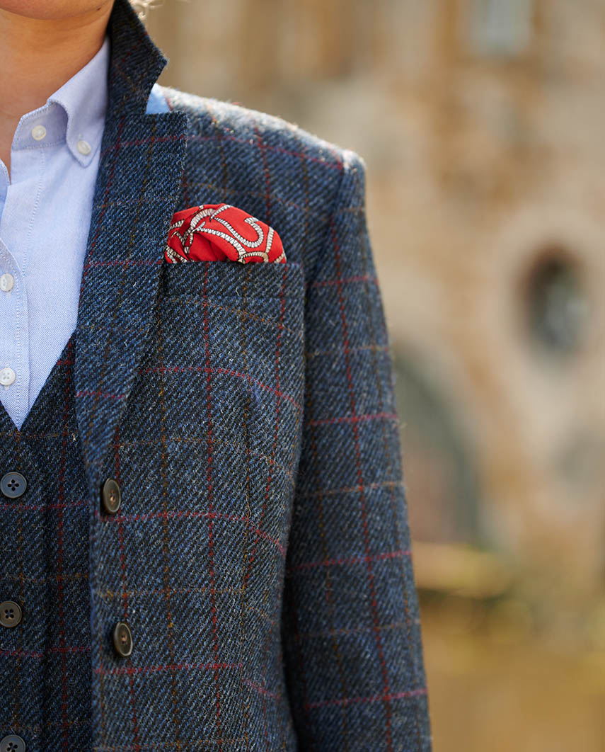 Harris Tweed Blazer ''Carola'' in scottish blue