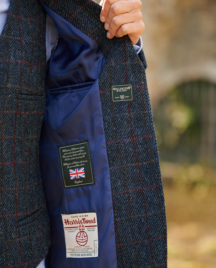 Harris Tweed Blazer ''Carola'' in scottish blue