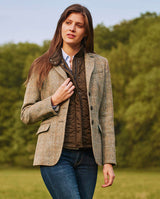 Harris Tweed Blazer "Carola" in Sand Herringbone