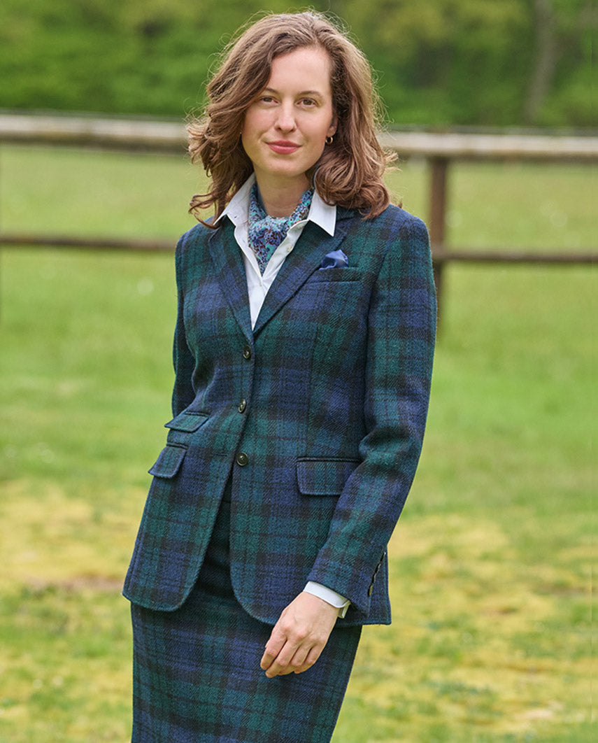 Harris Tweed Blazer ''Carola'' in blackwatch