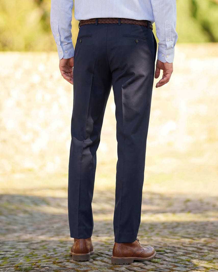 Herren-Chino ,,Mr. Miller MF Suit'' in navy aus feiner Super-100’s-Schurwolle