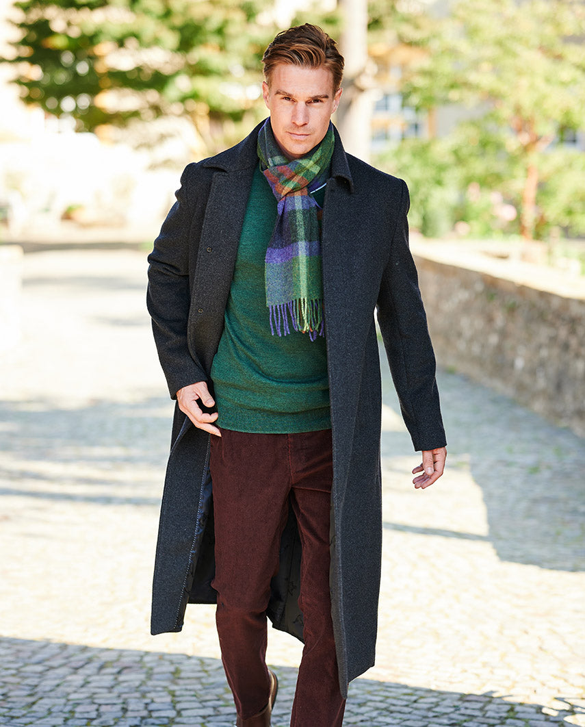 Men's coat ''Delchester'' in wool-cashmere quality