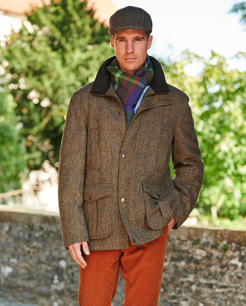 Men's field jacket ''Bristol'' in Harris Tweed