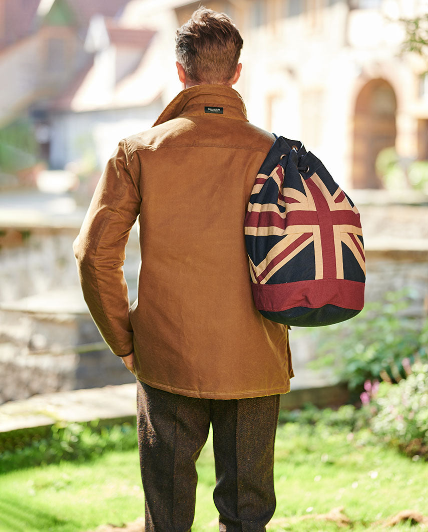 Men's wax jacket ''Starberg'' in beige