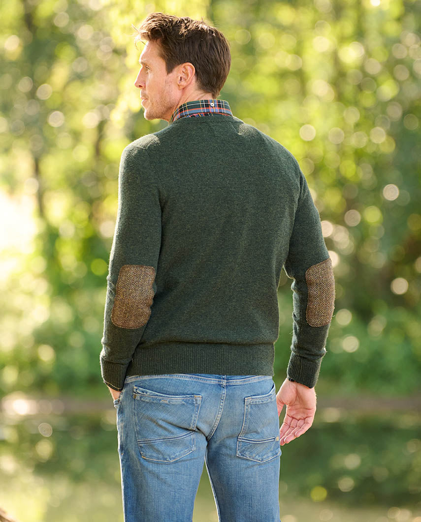 Merino-Pullover ”Jack” in forrest green