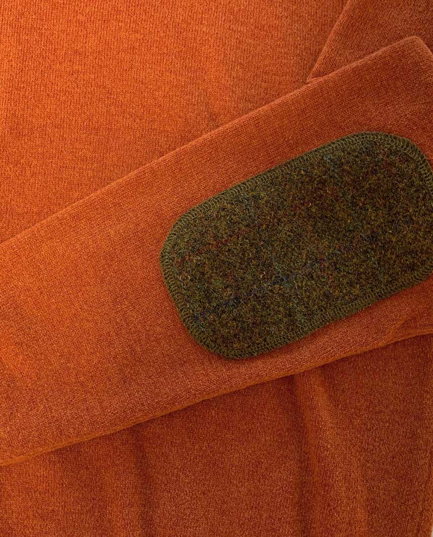 Merino-Pullover ”Jack” in burned orange