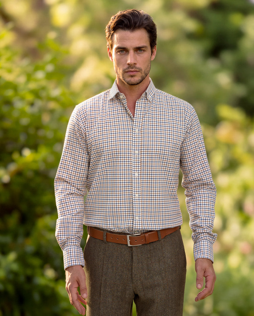 Herrenhemd ‚,Steward'‘ mit Button-Down-Kragen – bb check