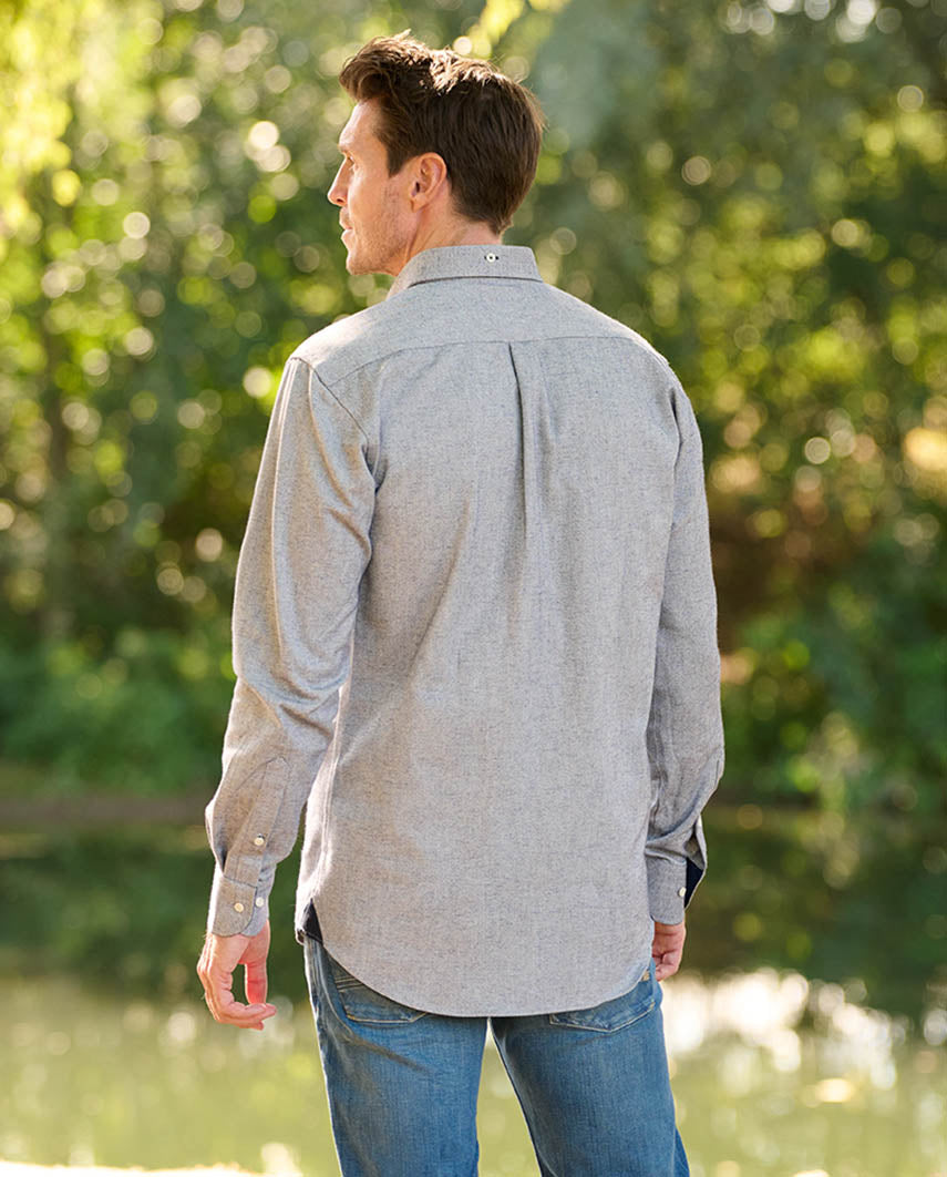 Herren Flanellhemd ,,Steward'' in Oxford blue