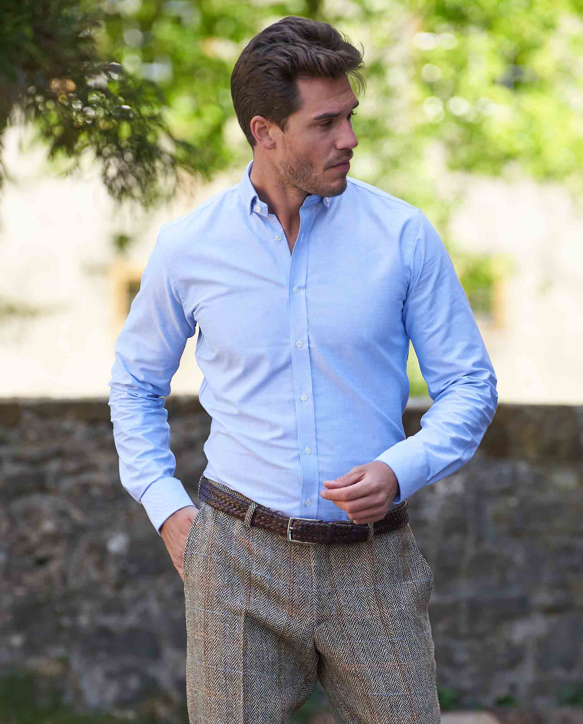 Button Down Hemd "Steward" in hellblau