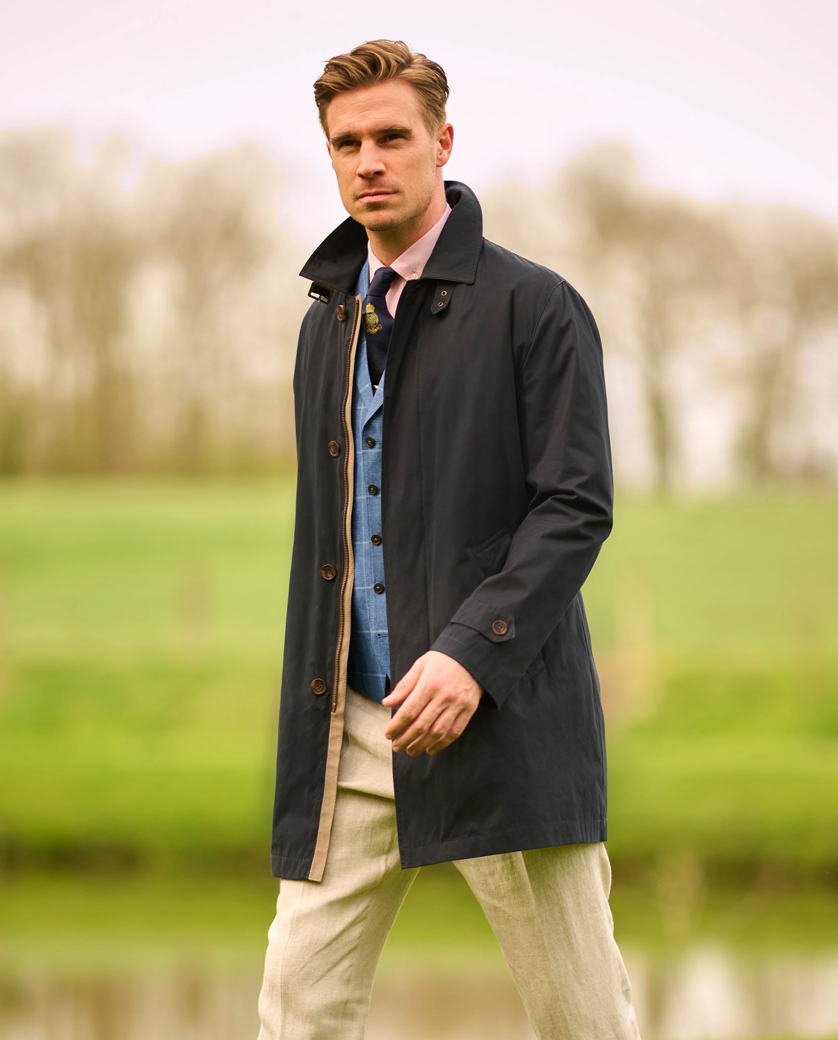 Herren Kurzmantel ”Stirling” in navy