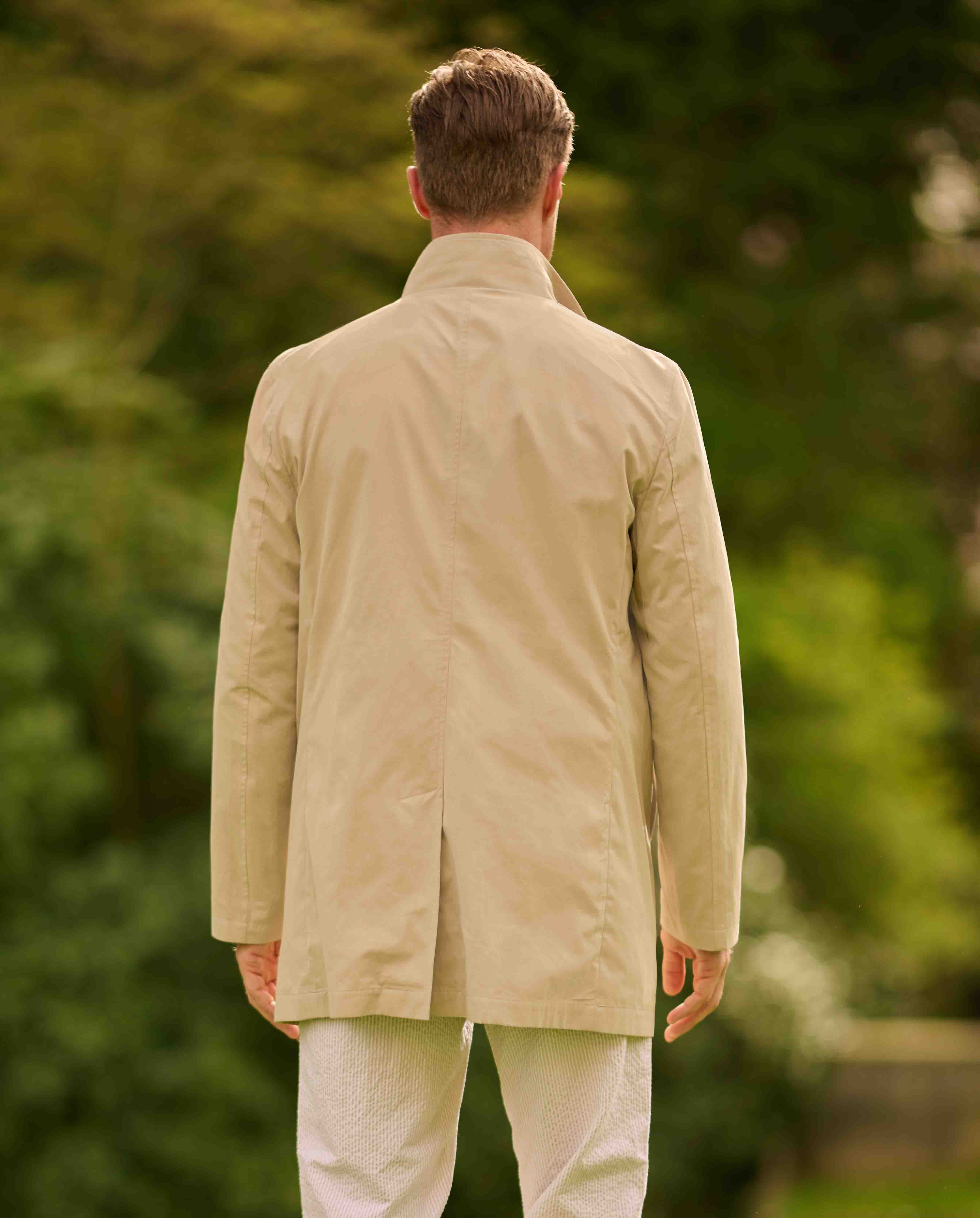 Men's short coat ''Beeford'' with vest insert in beige