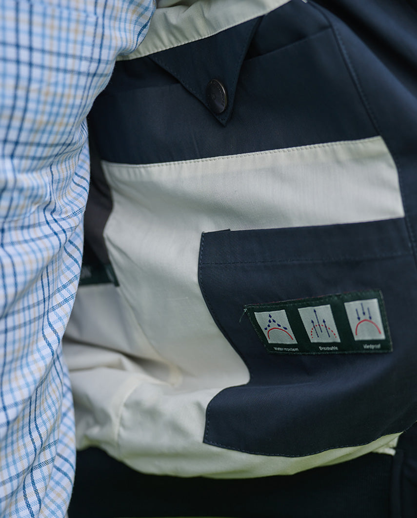 Men’s blouson ”English Lumber” with velvety feel in navy