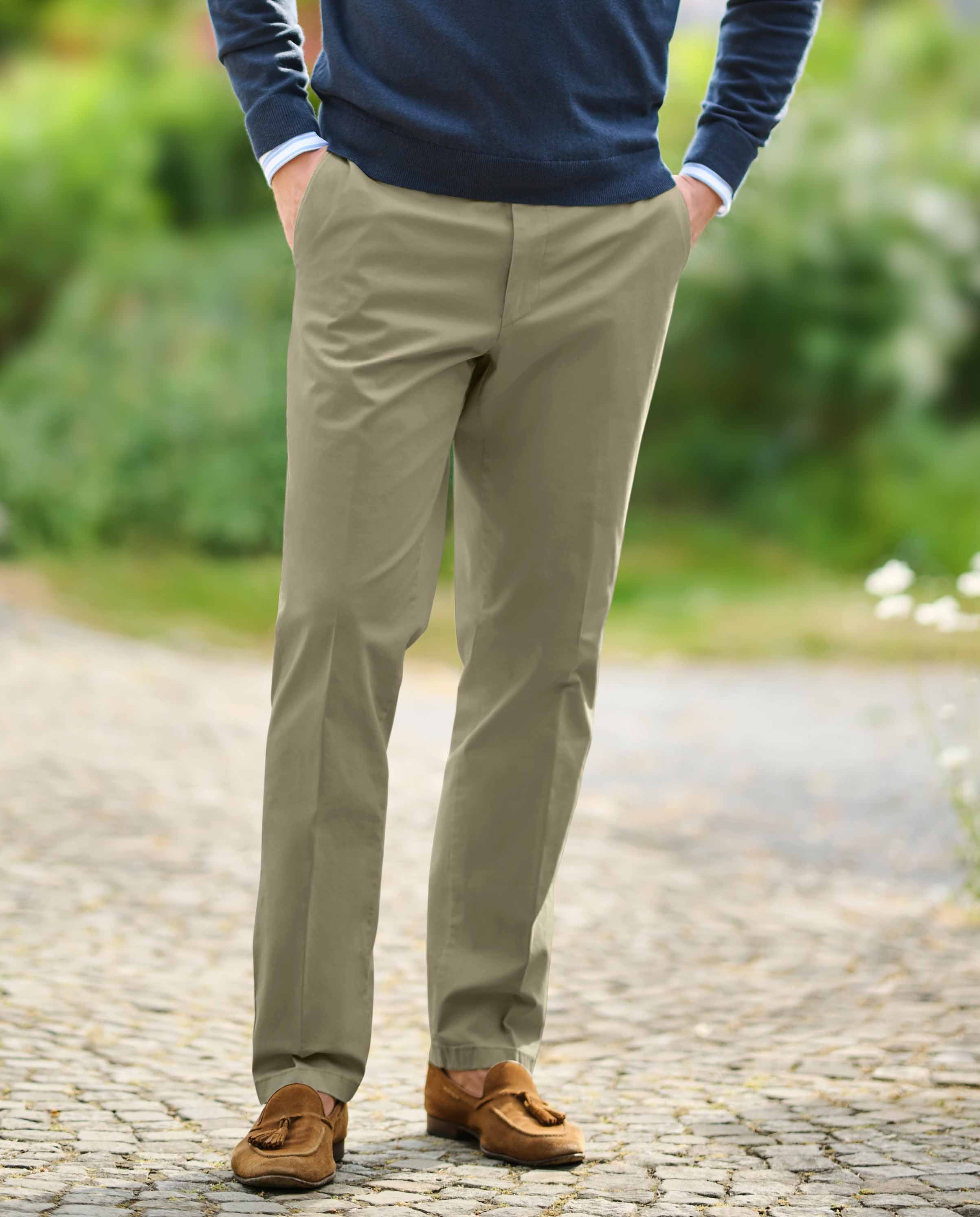 Herren-Winter-Chino ‘Mr. Jones’ in Beige – Premium Pima-Cotton