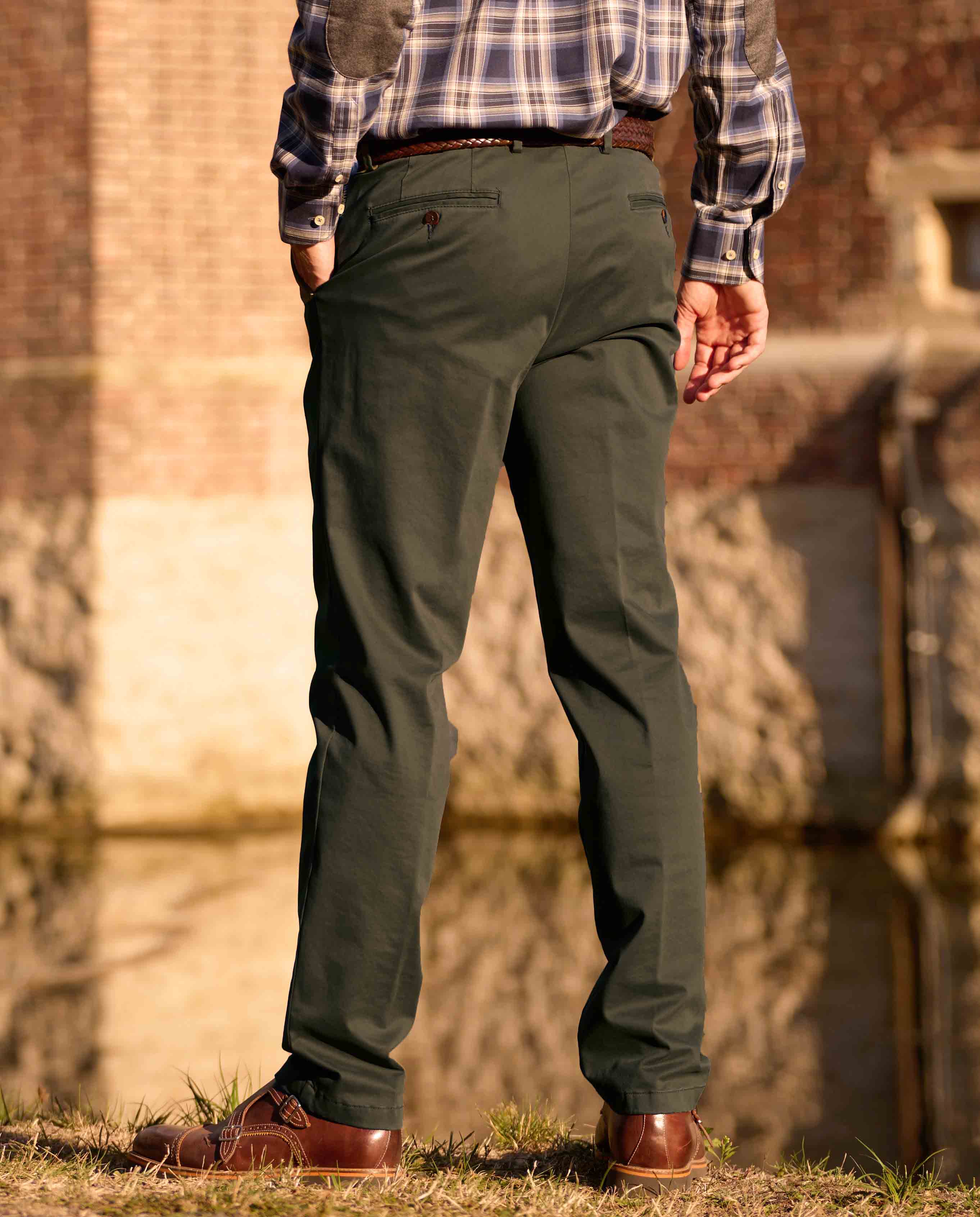 Winter Chino "Mr. Jones" in dunkelgrün