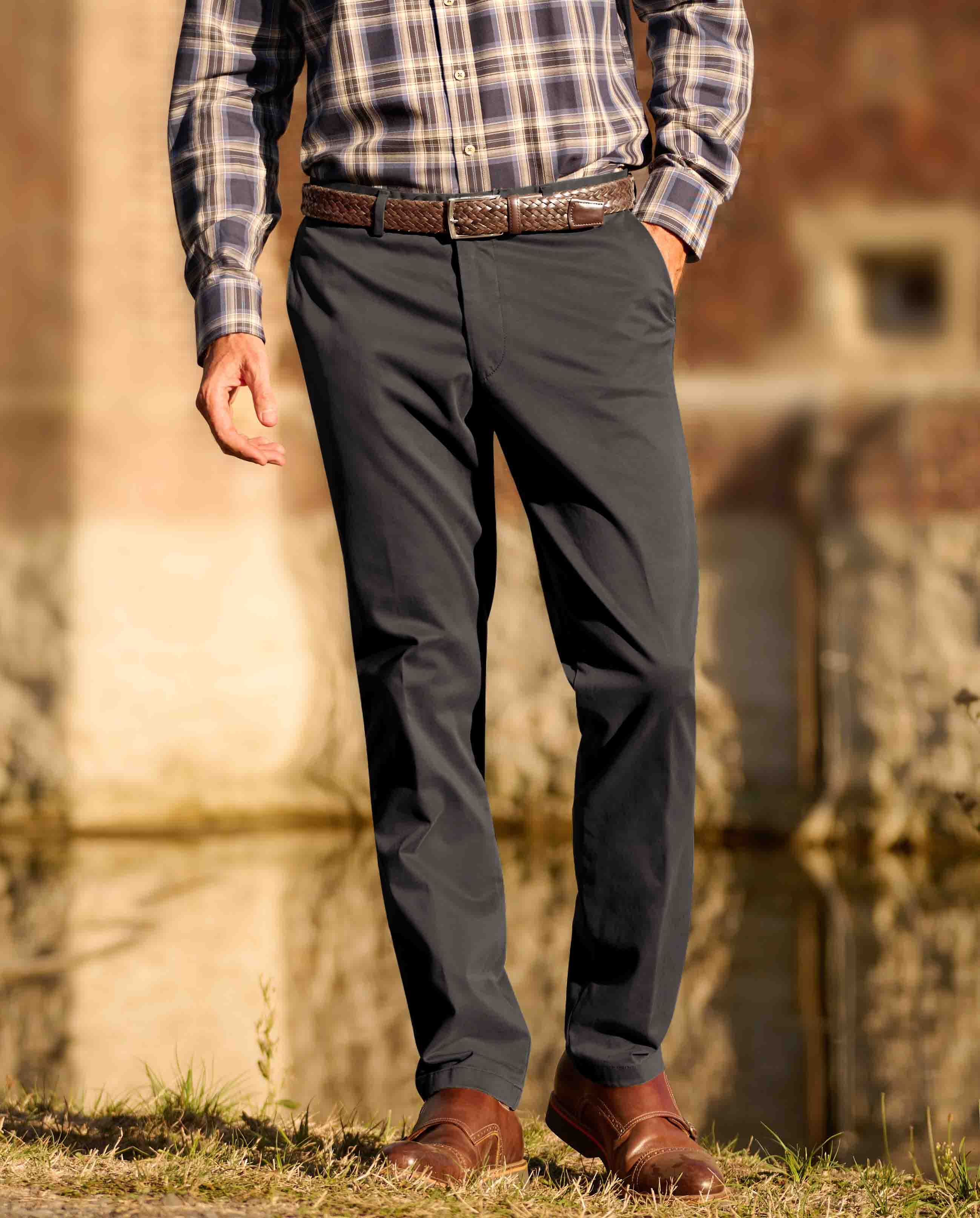 Herren-Winter-Chino ‘Mr. Jones’ in Grey – Premium Pima-Cotton