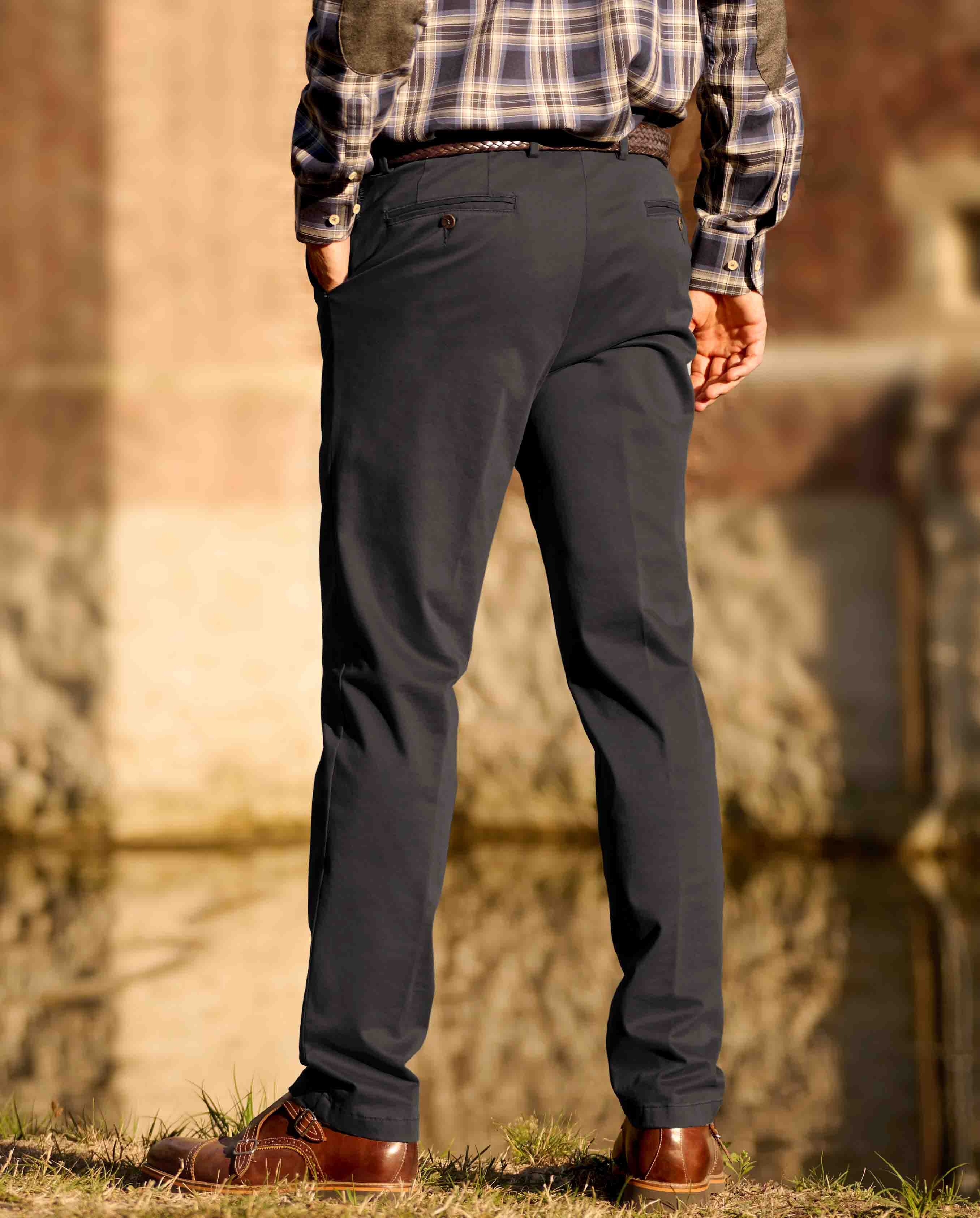 Herren-Winter-Chino ‘Mr. Jones’ in Grey – Premium Pima-Cotton