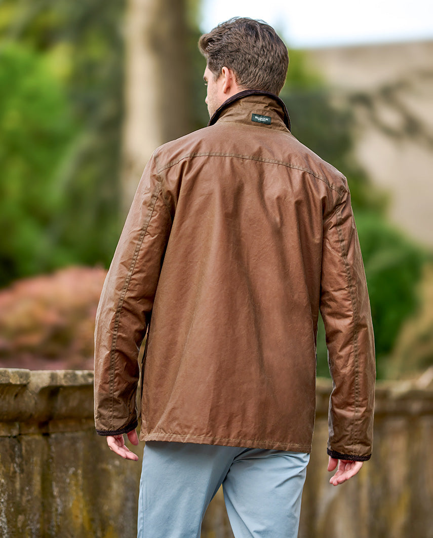 Leichte Herren Wachsjacke "Starberg" in sand