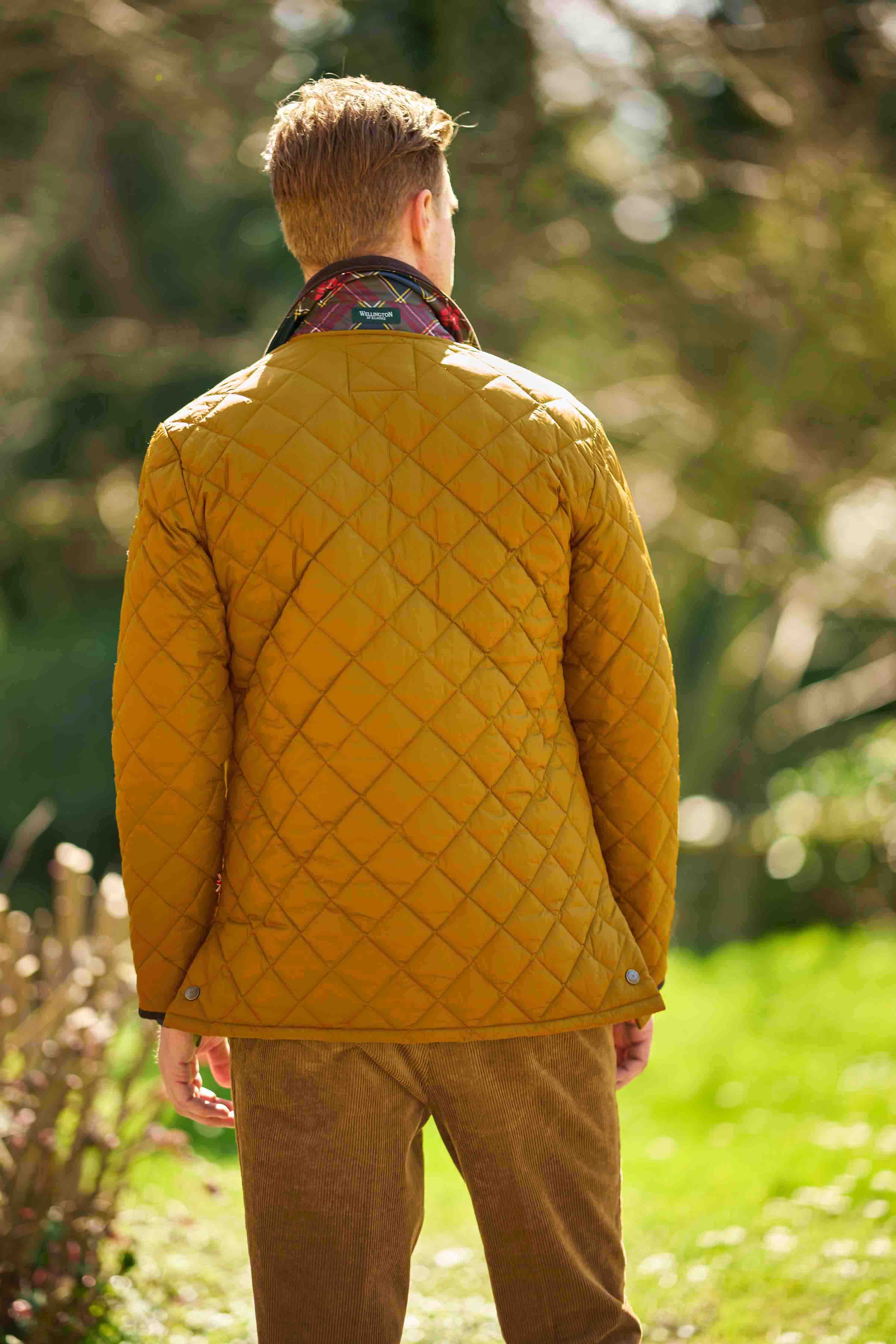 Men's quilted jacket ''York'' in brass