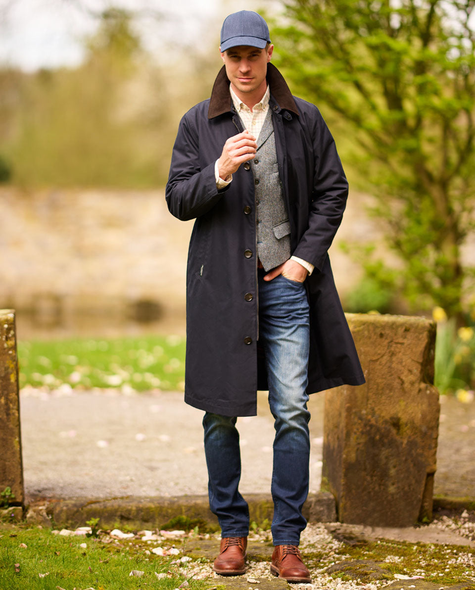 Herrenmantel ''Finchester all season'' in navy mit heraustrennbarem Wollfutter