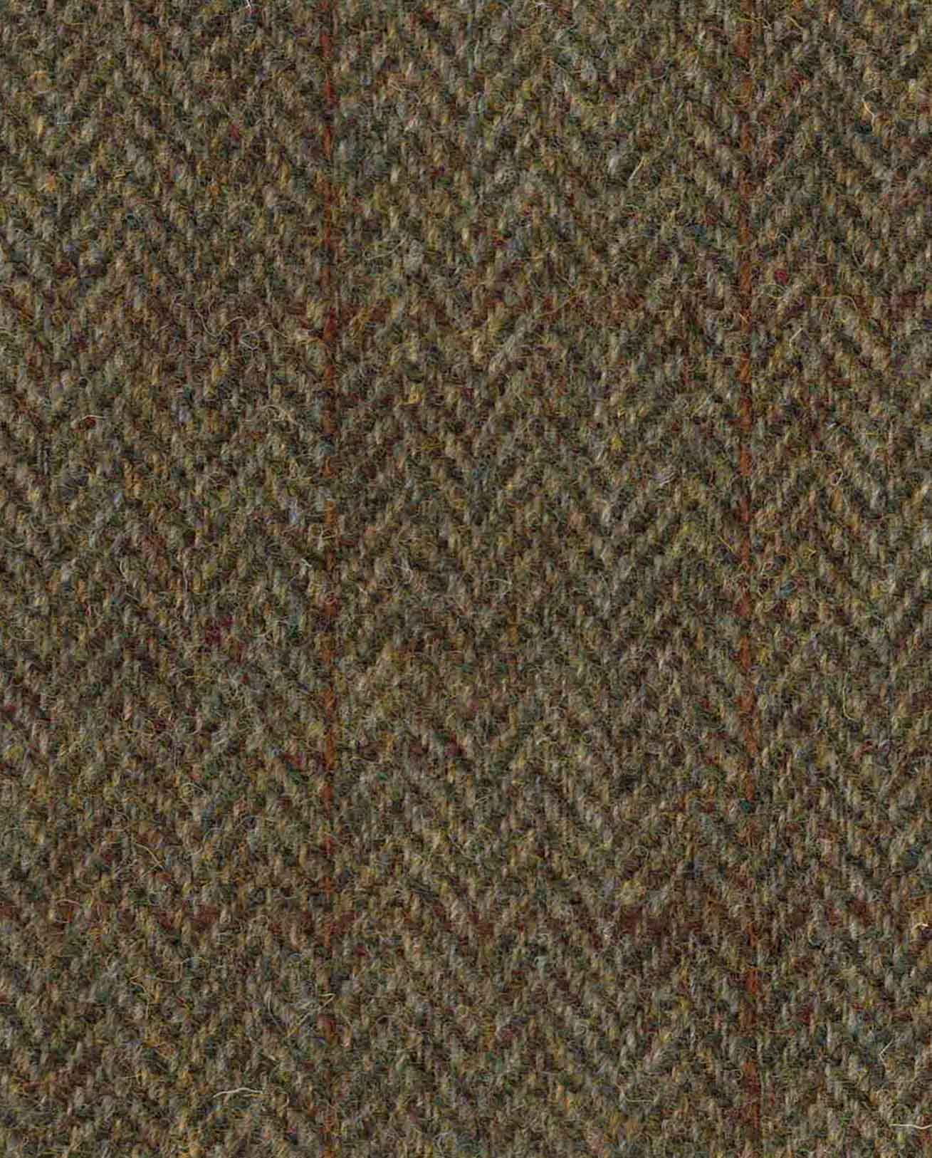 Gesteppte Harris Tweed Weste "Levi" mit Leder Applikationen