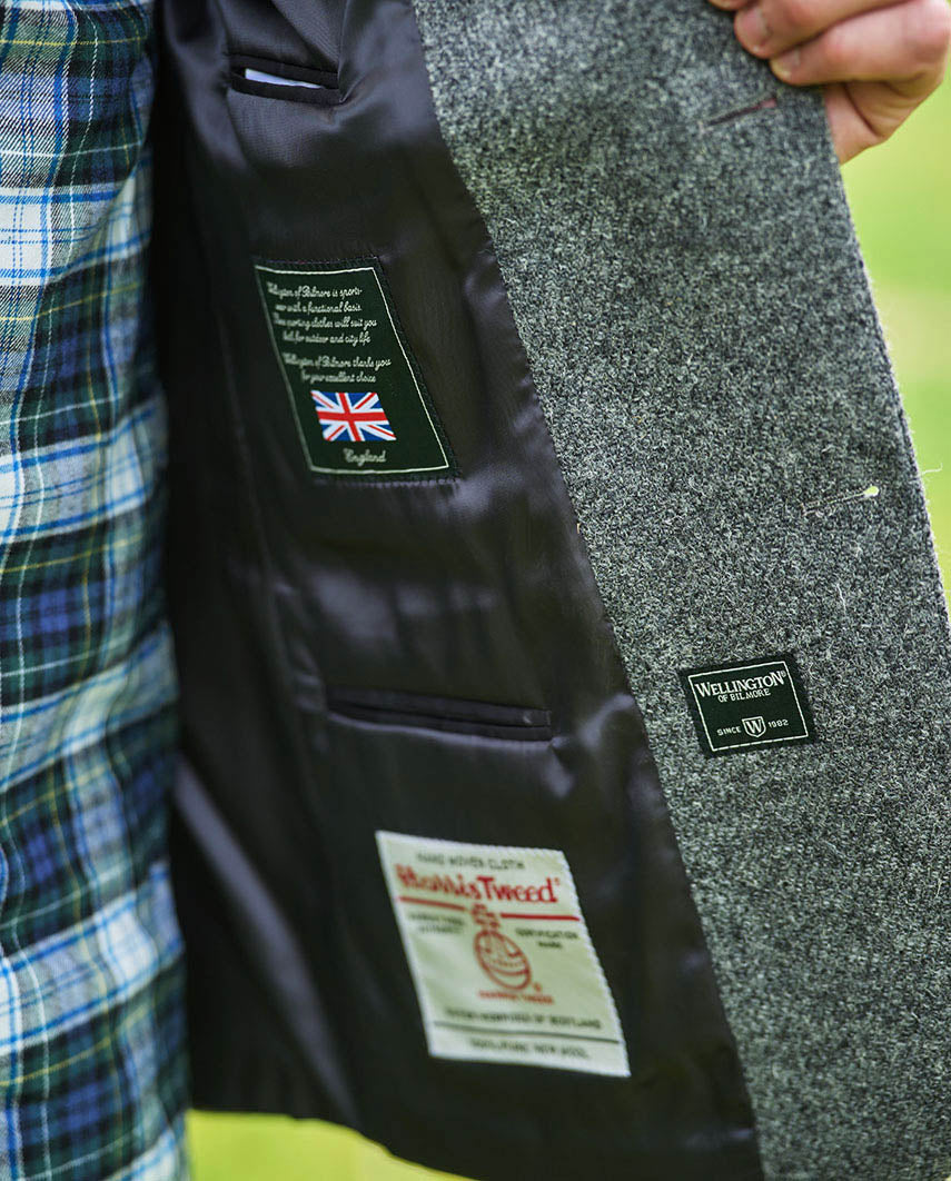 Harris Tweed Sakko "London" in anthra melange