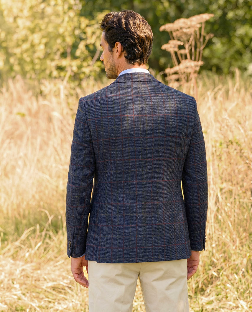 Harris Tweed jacket "London" in scottish blue