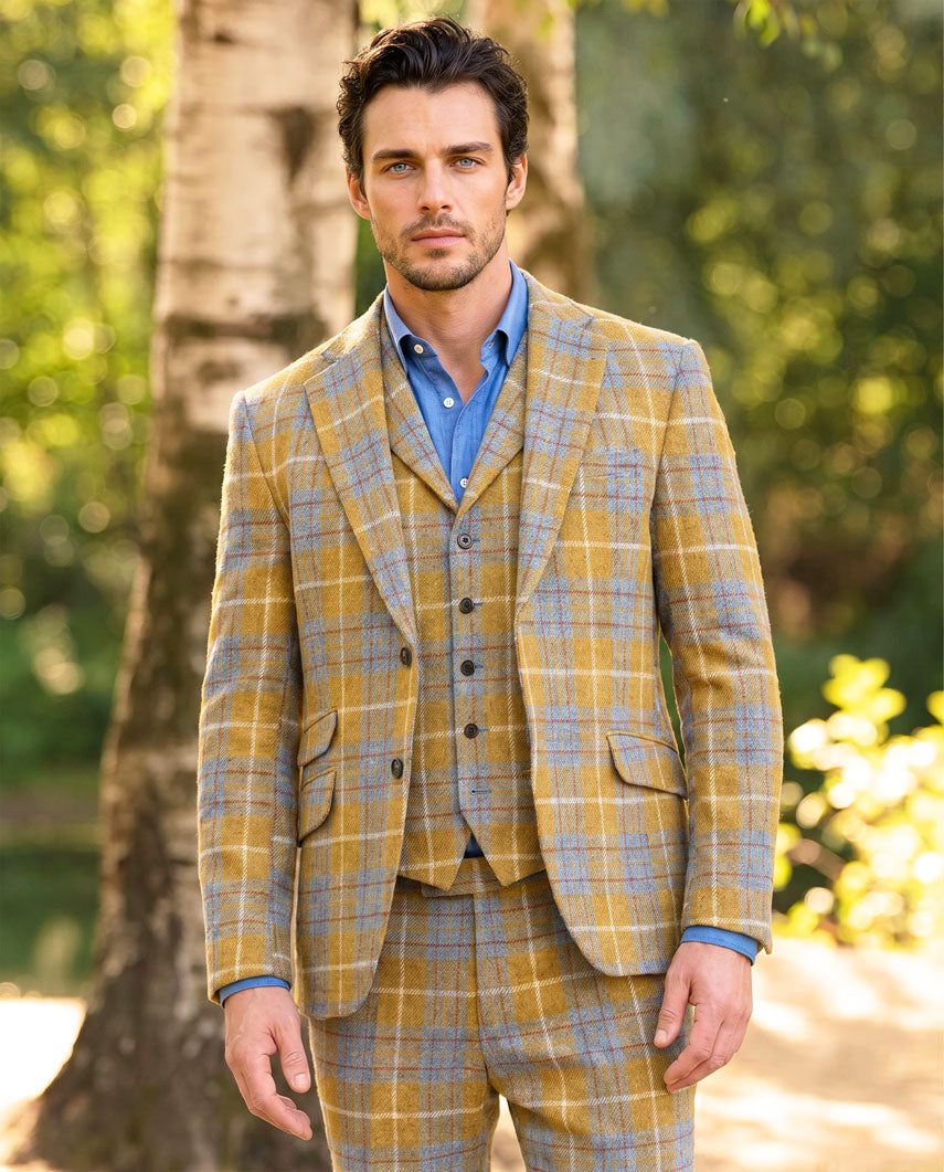 Harris Tweed blazer "London" in amber check