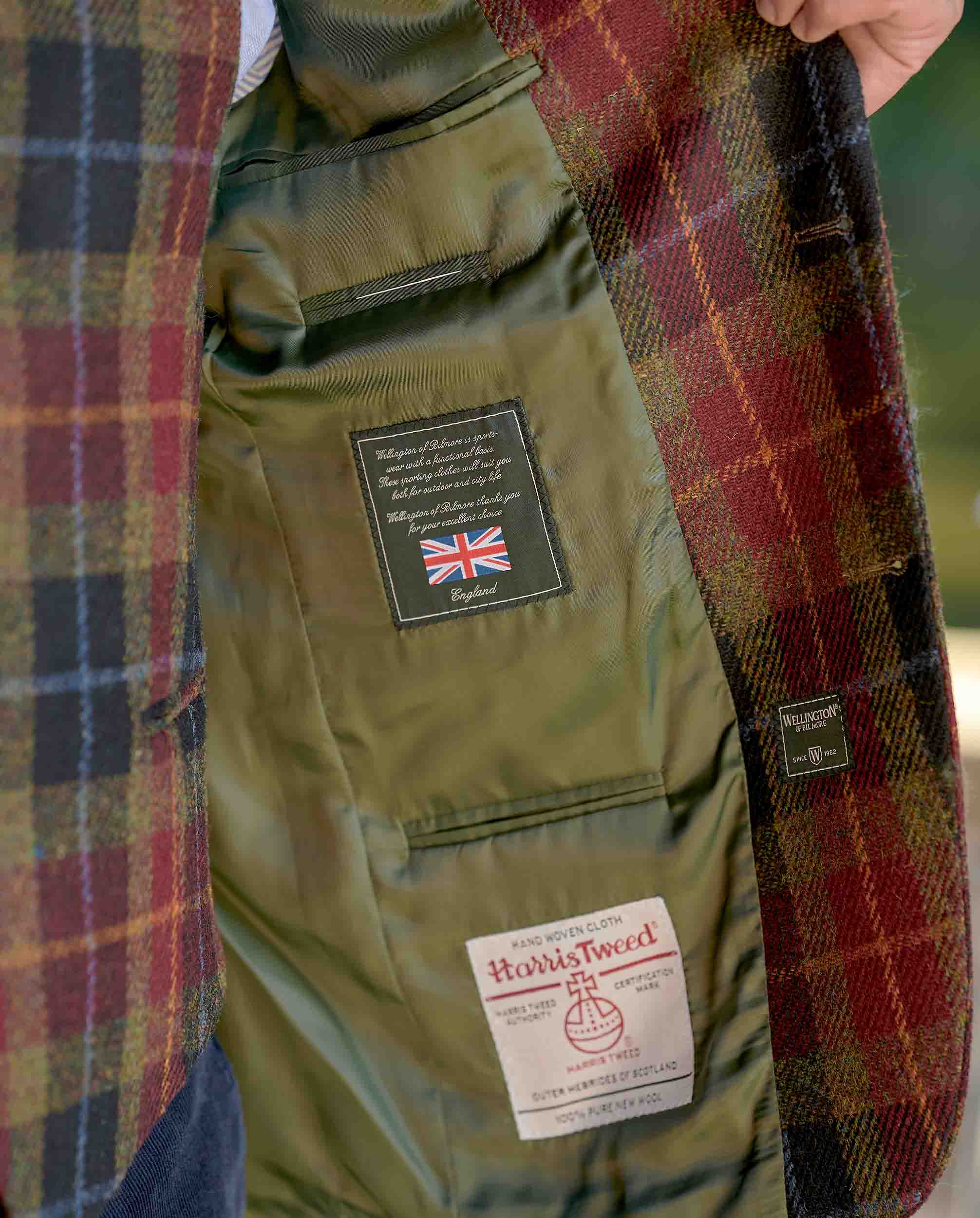 Harris Tweed Sakko ''London'' in Check of Island