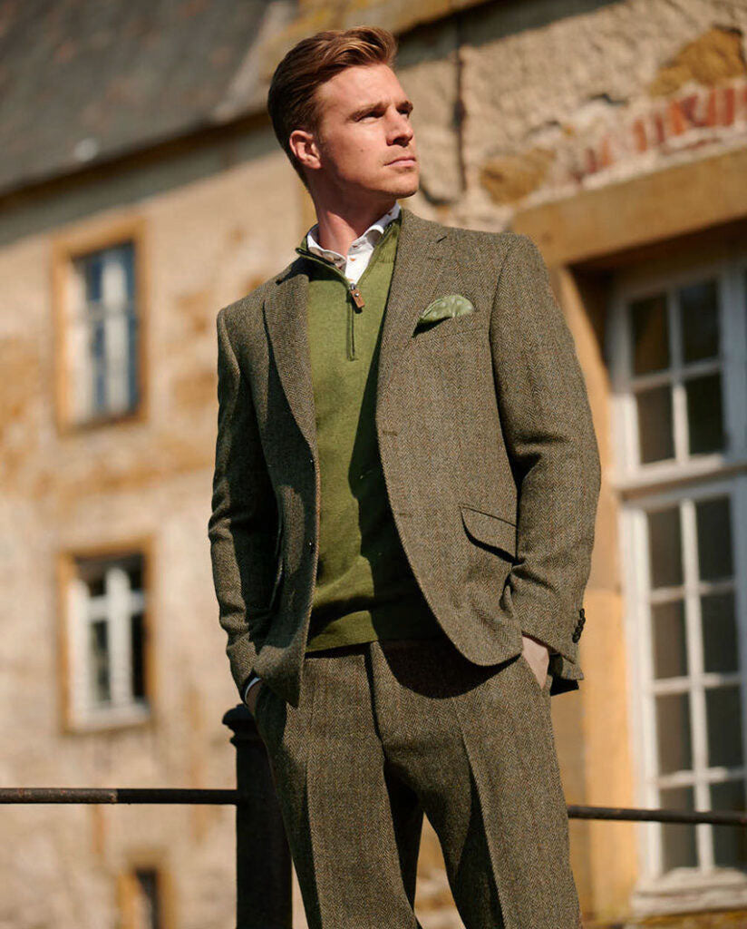 Harris Tweed jacket ''London'' in evergreen