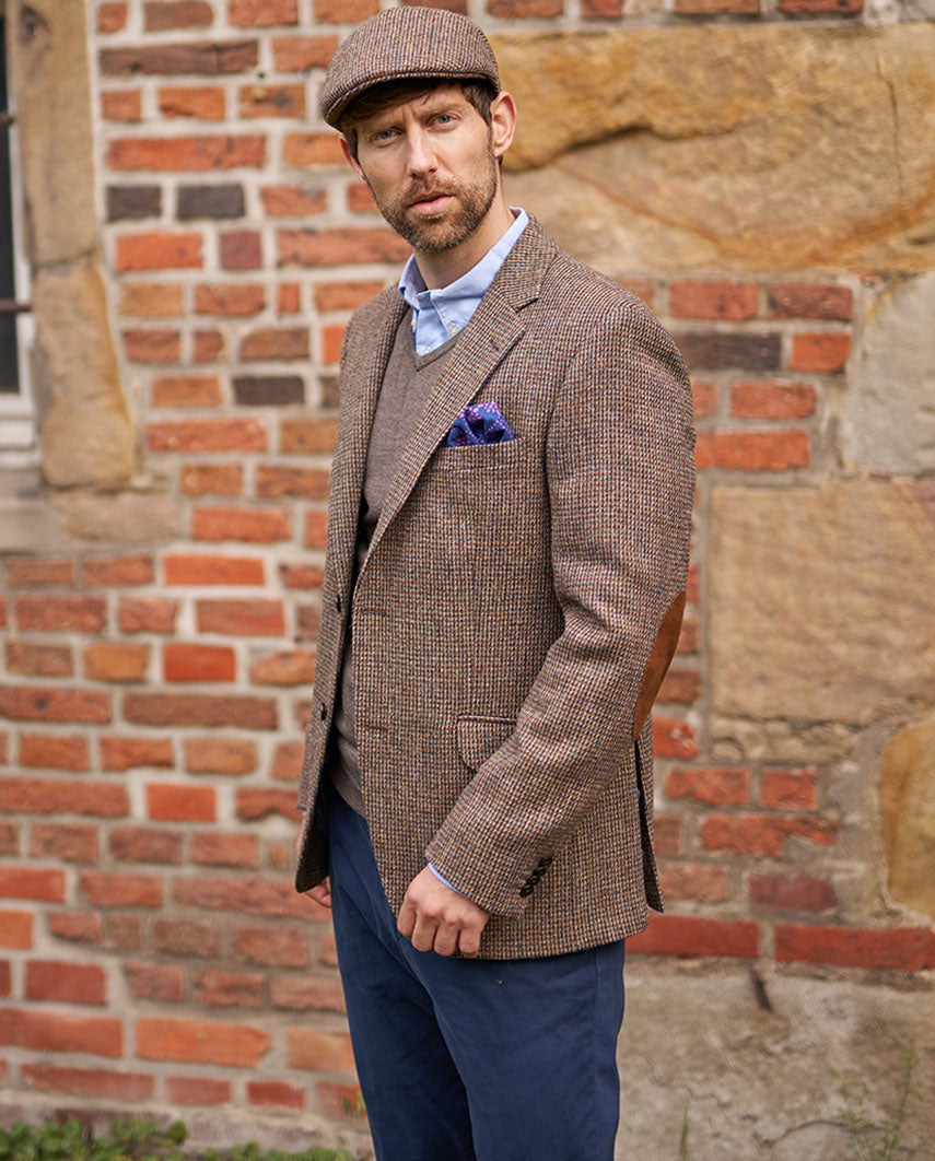 Harris Tweed jacket ''London'' in colourful houndstooth