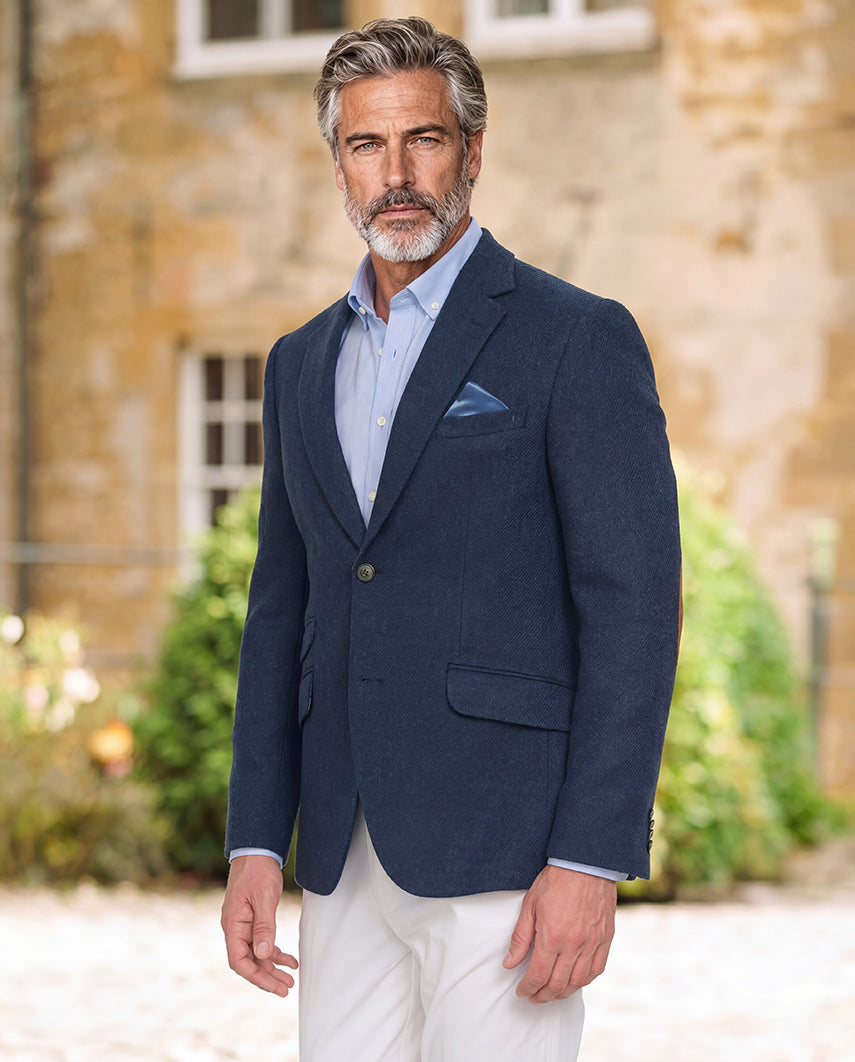 Harris Tweed Sakko "London" in ink Blue