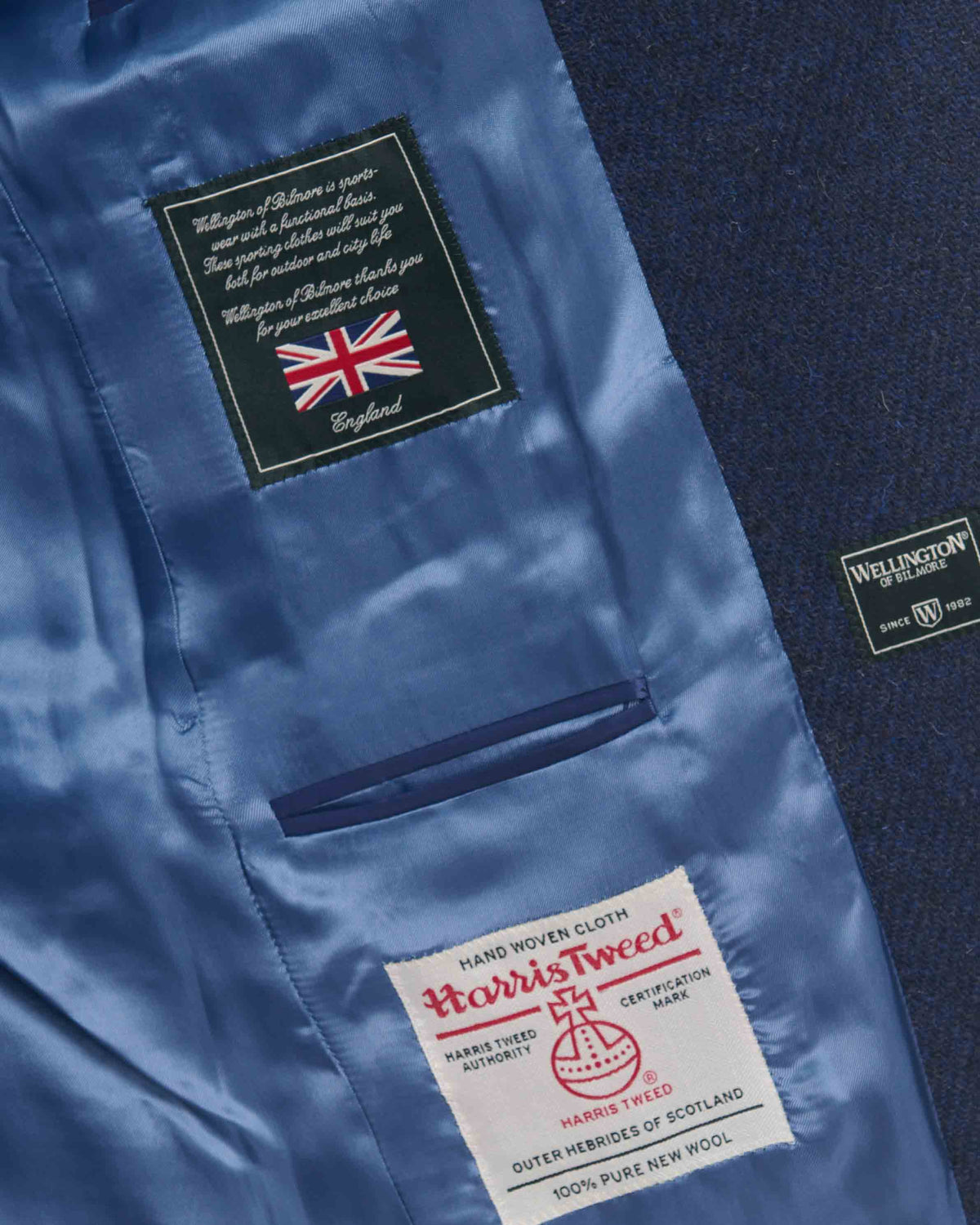 Harris Tweed Sakko "London" in ink Blue