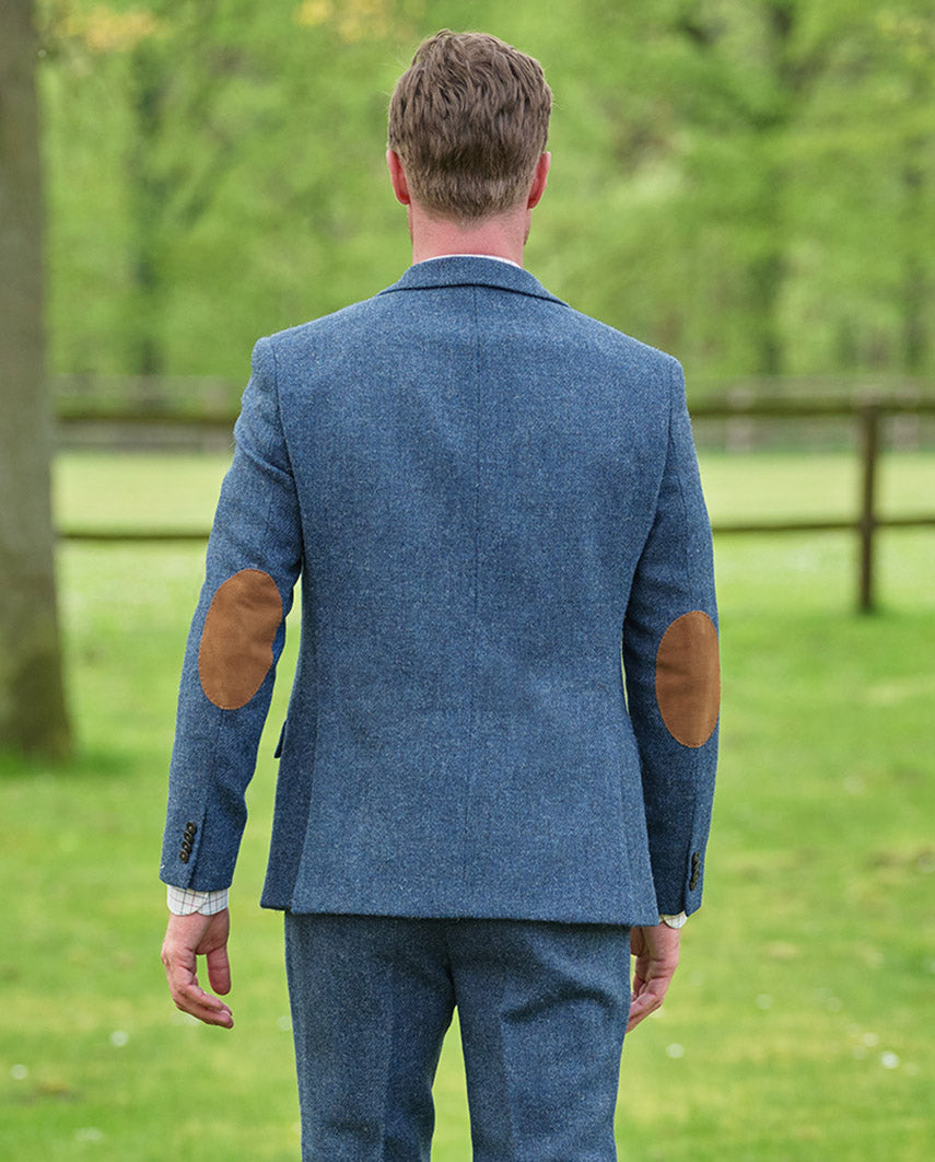 Harris Tweed Sakko ''London'' in blue shadow