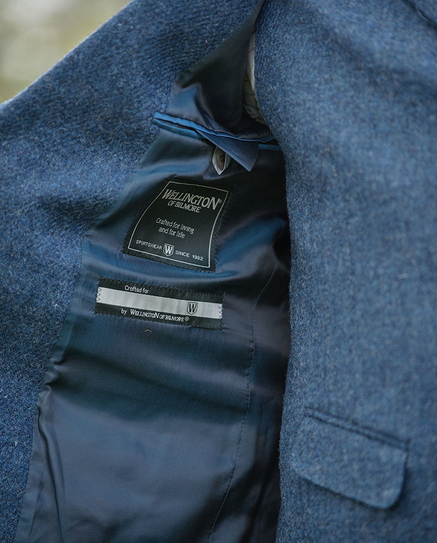 Harris Tweed Sakko ''London'' in blue shadow